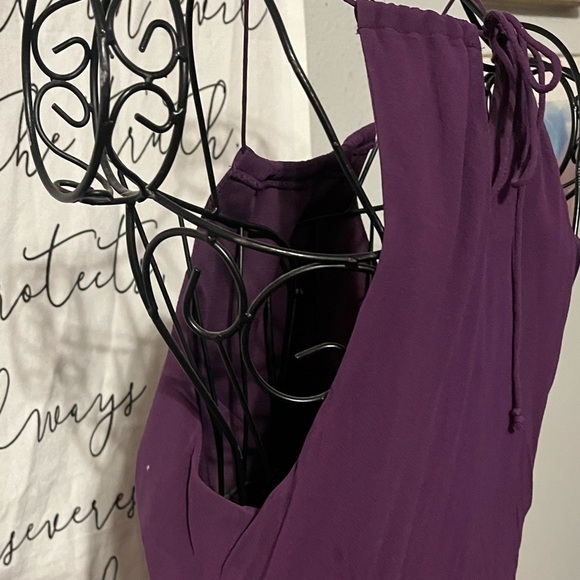 Signature by Sangria 100% Silk Sz6 Dress Burgundy Pull On Sheer Lined Silhouette - Picture 7 of 10